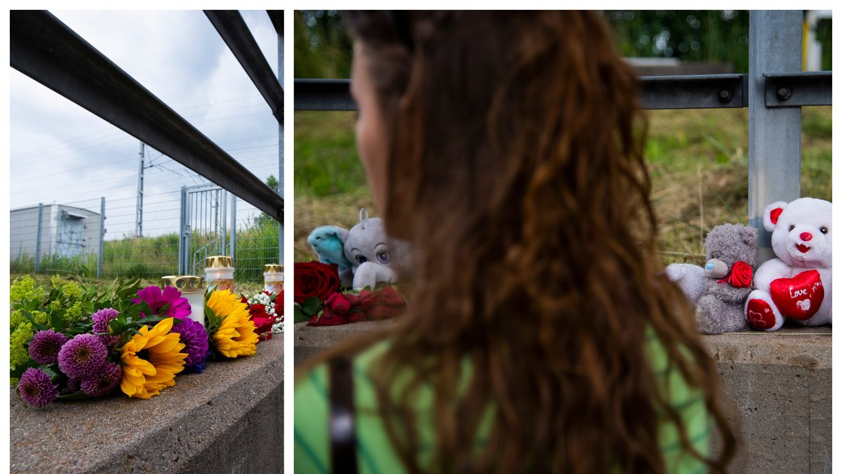 En minnesplats har upprättats i Tormestorp efter att två barn och en vuxen blev påkörda av ett tåg på onsdagen.